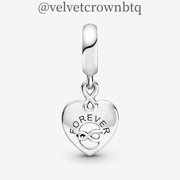 Pandora Friends Forever Heart Dangle Charm - Picture 3 of 6